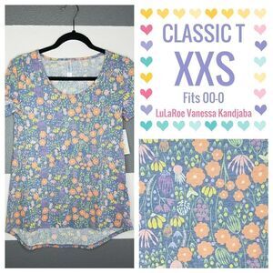 LuLaRoe Classic Tee XXS Floral NEW